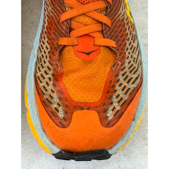 Hoka One One Mens Mafate Speed 4 1129930 Orange Running Shoes Sneakers Sz 9 Read - Picture 3 of 13